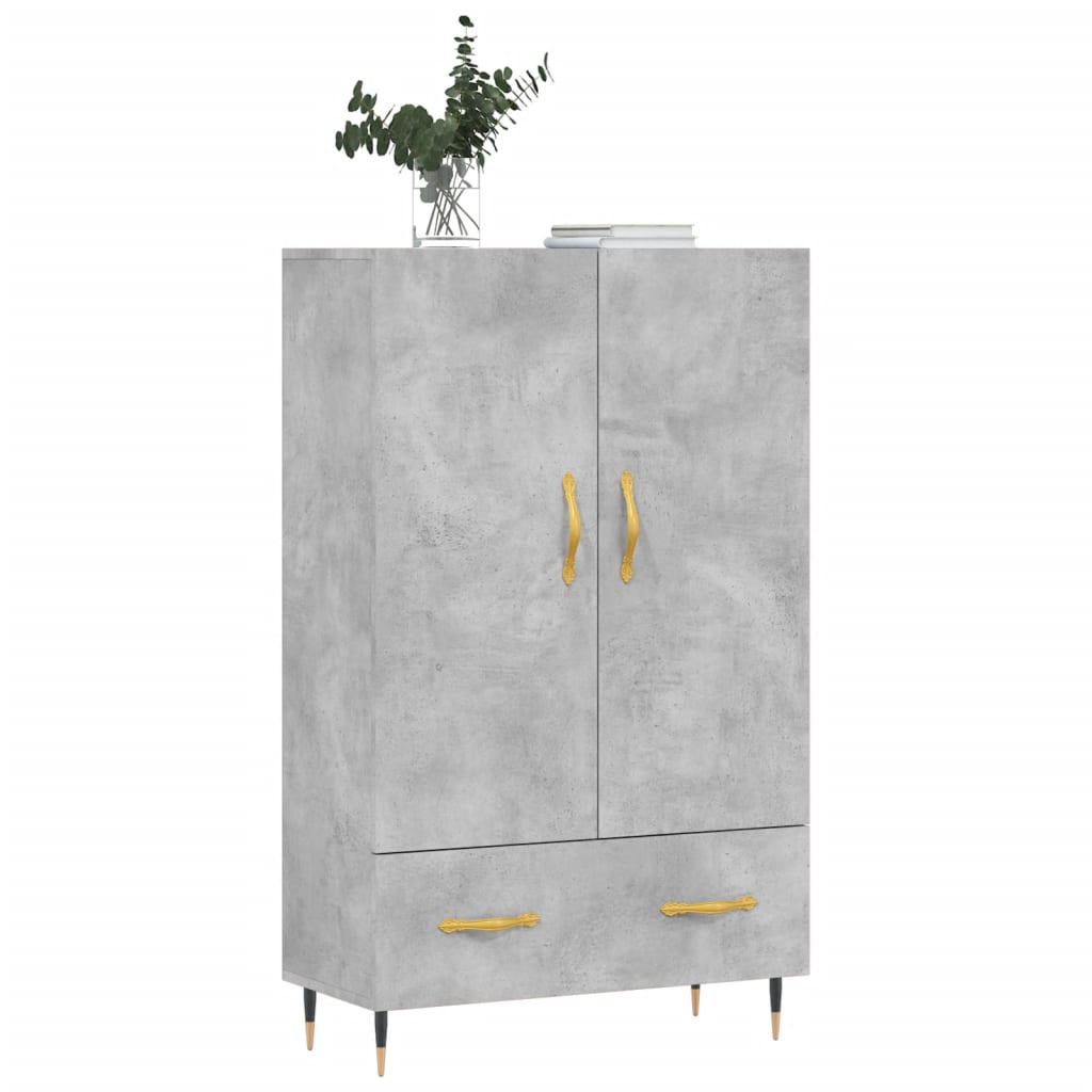 Highboard Betongrau 69,5x31x115 cm Holzwerkstoff