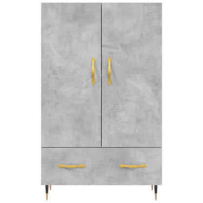 Highboard Betongrau 69,5x31x115 cm Holzwerkstoff
