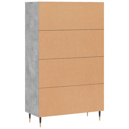 Highboard Betongrau 69,5x31x115 cm Holzwerkstoff