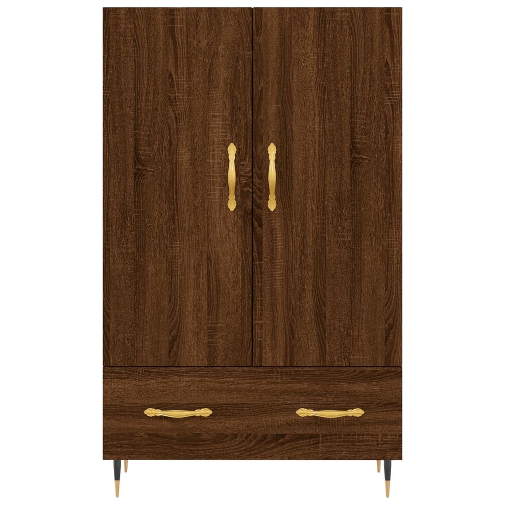 Highboard Braun Eichen-Optik 69,5x31x115 cm Holzwerkstoff