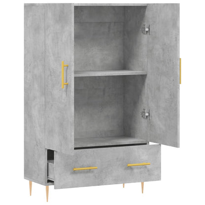 Highboard Betongrau 69,5x31x115 cm Holzwerkstoff