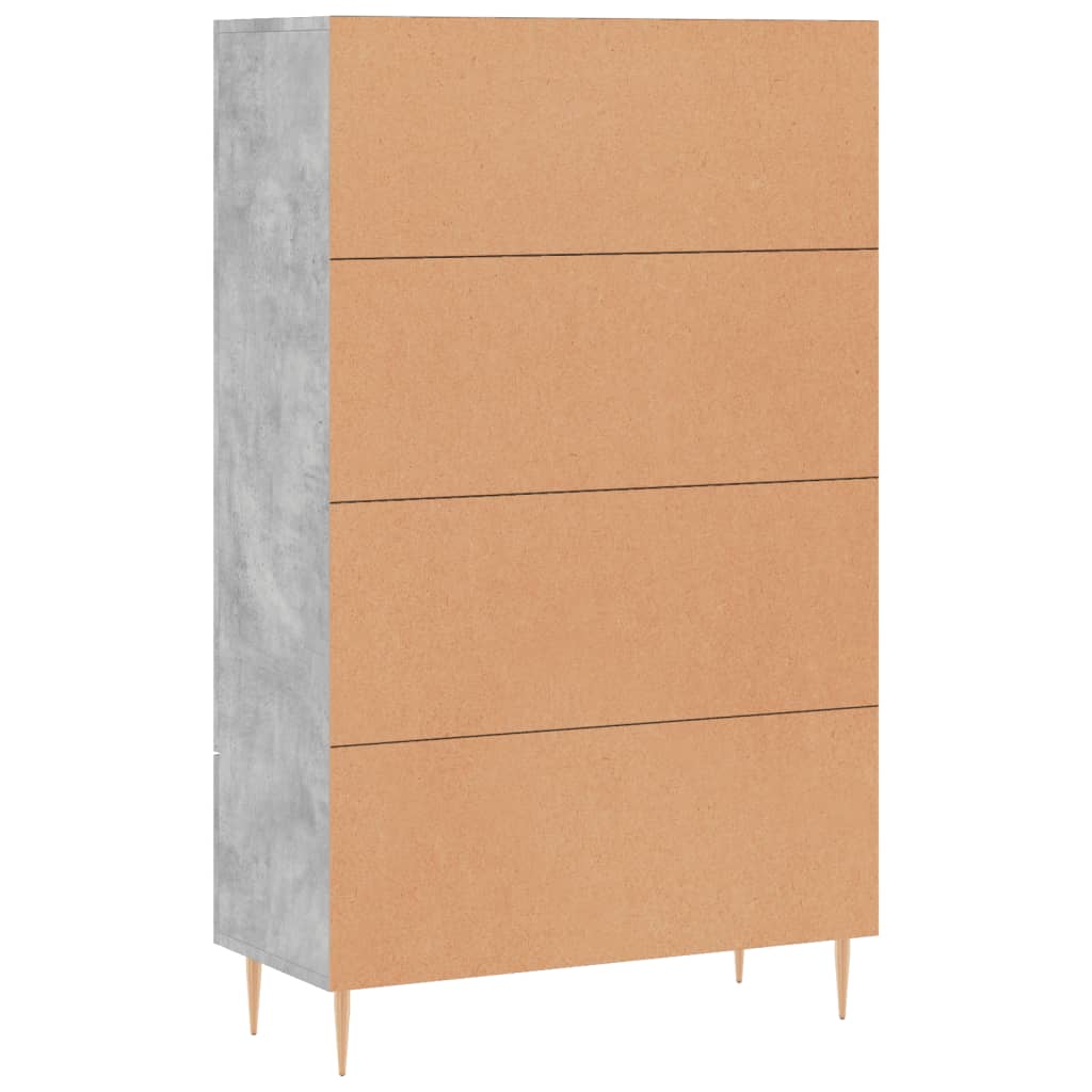 Highboard Betongrau 69,5x31x115 cm Holzwerkstoff