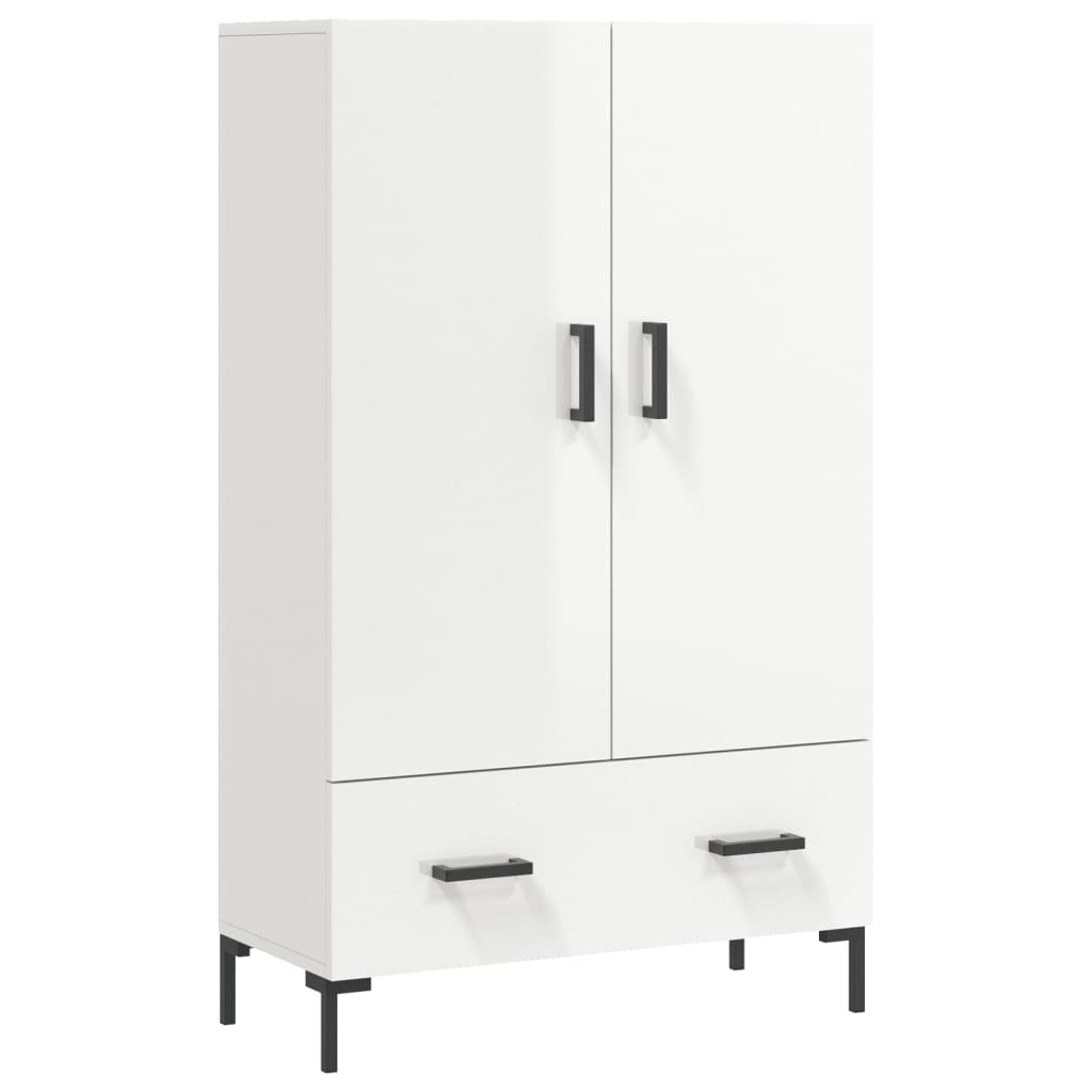 Highboard Hochglanz-Weiß 69,5x31x115 cm Holzwerkstoff