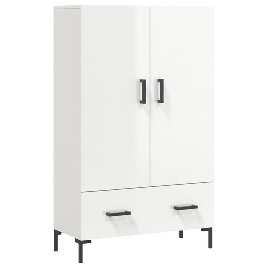 Highboard Hochglanz-Weiß 69,5x31x115 cm Holzwerkstoff