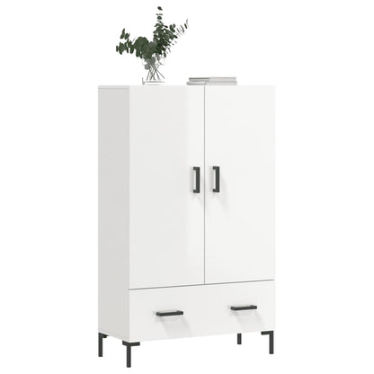 Highboard Hochglanz-Weiß 69,5x31x115 cm Holzwerkstoff