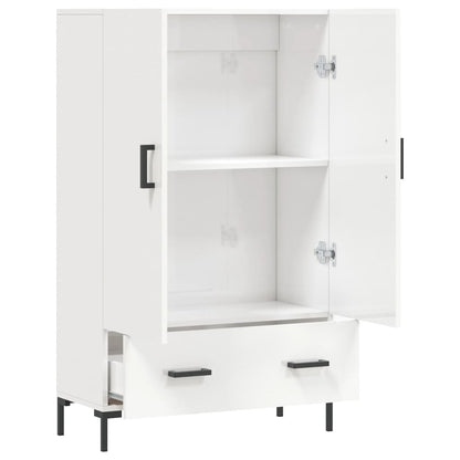 Highboard Hochglanz-Weiß 69,5x31x115 cm Holzwerkstoff