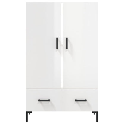 Highboard Hochglanz-Weiß 69,5x31x115 cm Holzwerkstoff