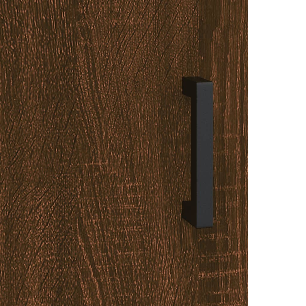 Highboard Braun Eichen-Optik 69,5x31x115 cm Holzwerkstoff