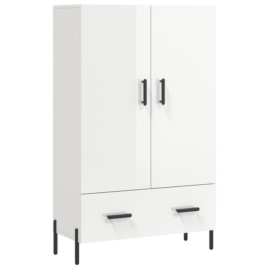 Highboard Hochglanz-Weiß 69,5x31x115 cm Holzwerkstoff