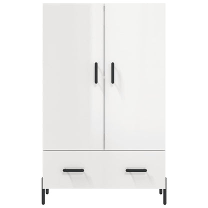 Highboard Hochglanz-Weiß 69,5x31x115 cm Holzwerkstoff
