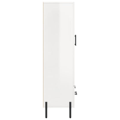 Highboard Hochglanz-Weiß 69,5x31x115 cm Holzwerkstoff