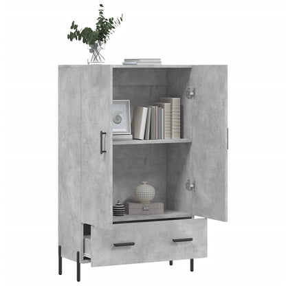 Highboard Betongrau 69,5x31x115 cm Holzwerkstoff