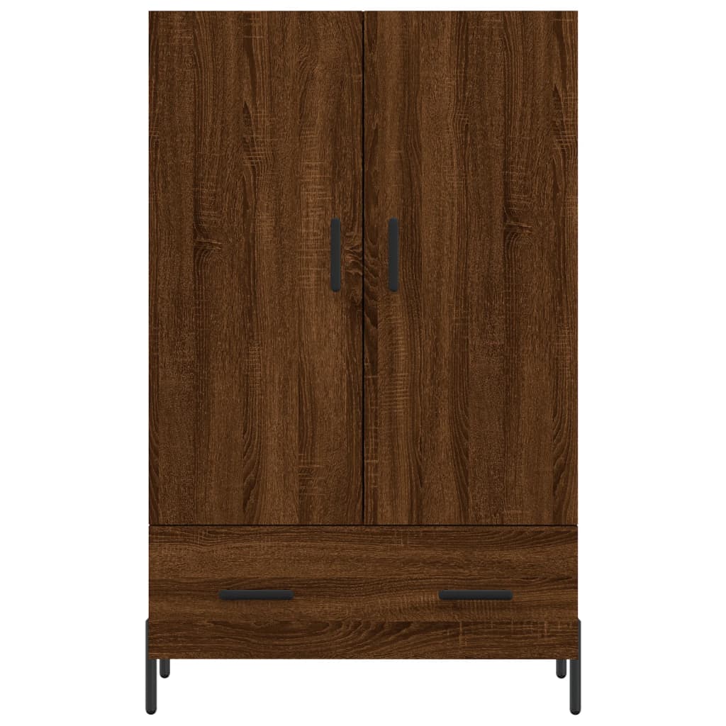 Highboard Braun Eichen-Optik 69,5x31x115 cm Holzwerkstoff