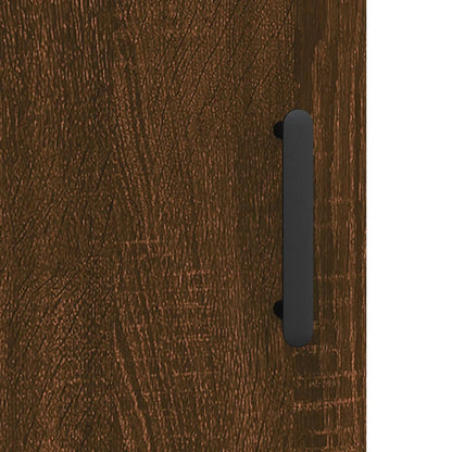 Highboard Braun Eichen-Optik 69,5x31x115 cm Holzwerkstoff