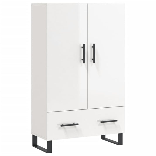 Highboard Hochglanz-Weiß 69,5x31x115 cm Holzwerkstoff