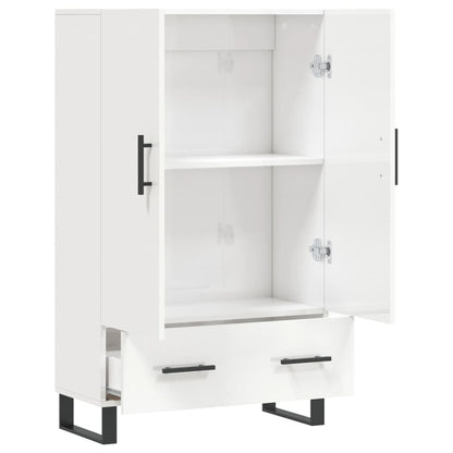 Highboard Hochglanz-Weiß 69,5x31x115 cm Holzwerkstoff