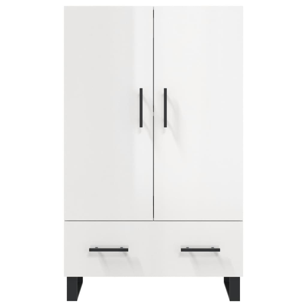 Highboard Hochglanz-Weiß 69,5x31x115 cm Holzwerkstoff