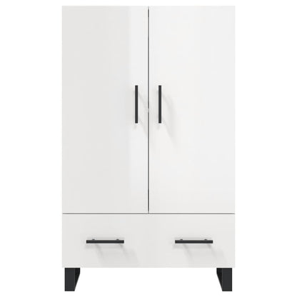 Highboard Hochglanz-Weiß 69,5x31x115 cm Holzwerkstoff