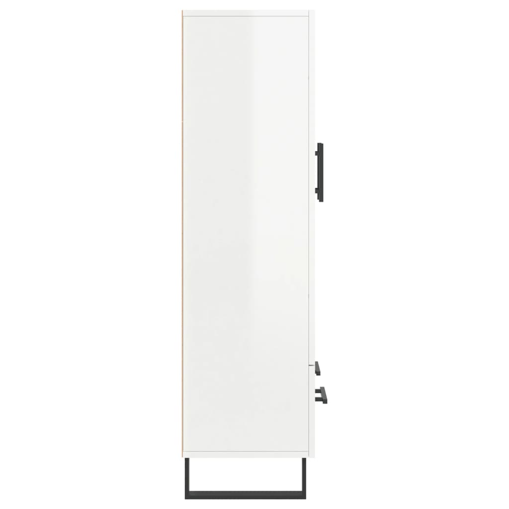 Highboard Hochglanz-Weiß 69,5x31x115 cm Holzwerkstoff
