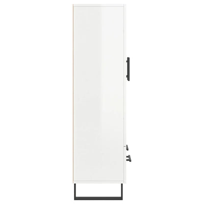 Highboard Hochglanz-Weiß 69,5x31x115 cm Holzwerkstoff