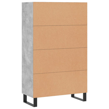 Highboard Betongrau 69,5x31x115 cm Holzwerkstoff