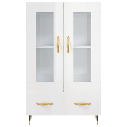Highboard Hochglanz-Weiß 69,5x31x115 cm Holzwerkstoff