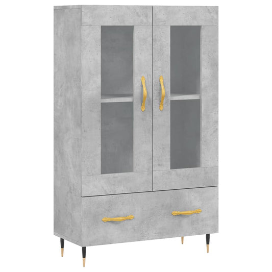 Highboard Betongrau 69,5x31x115 cm Holzwerkstoff