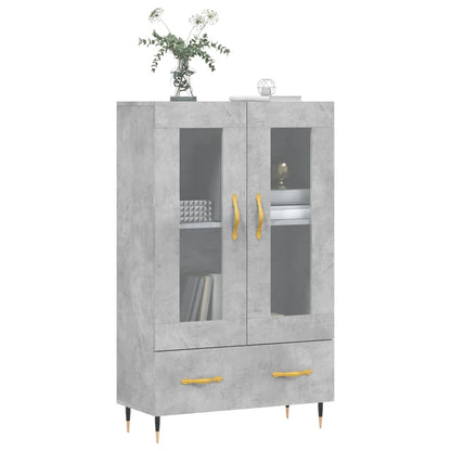 Highboard Betongrau 69,5x31x115 cm Holzwerkstoff