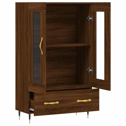 Highboard Braun Eichen-Optik 69,5x31x115 cm Holzwerkstoff