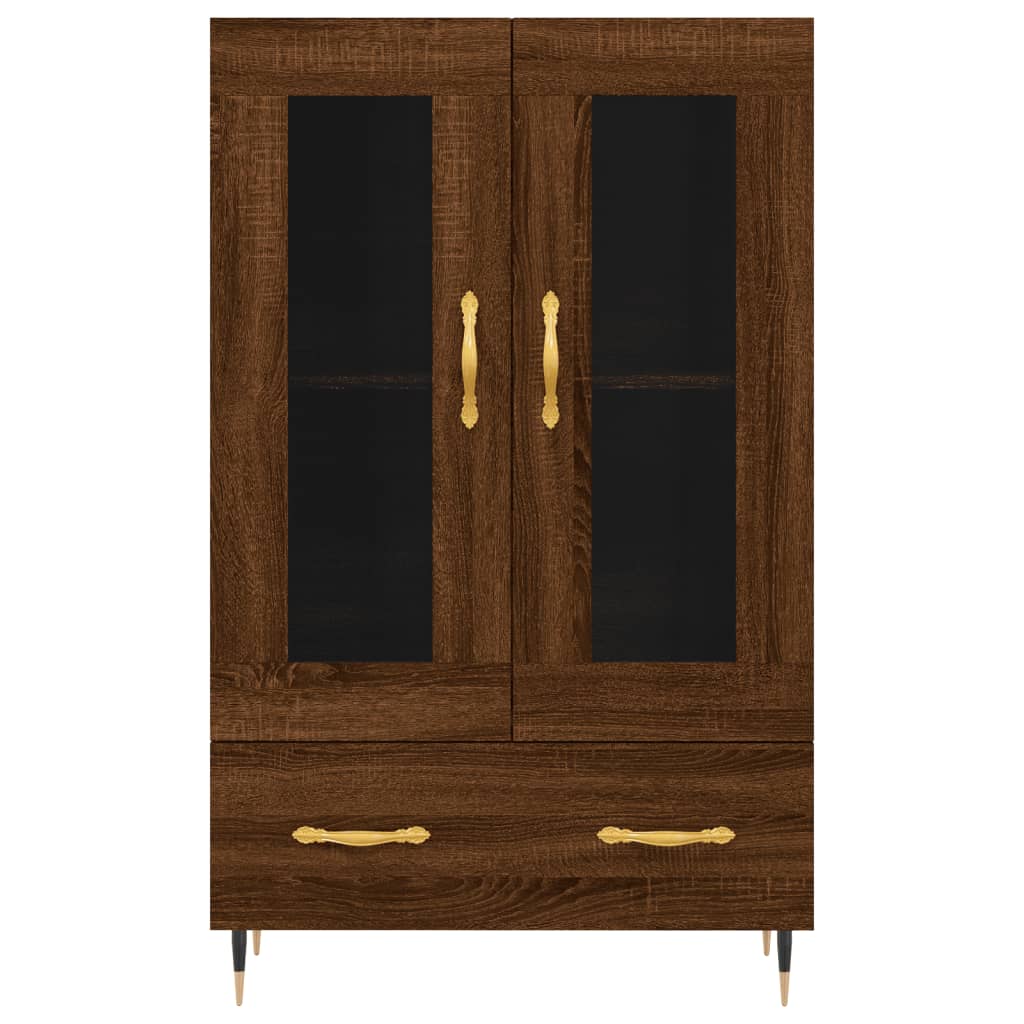 Highboard Braun Eichen-Optik 69,5x31x115 cm Holzwerkstoff