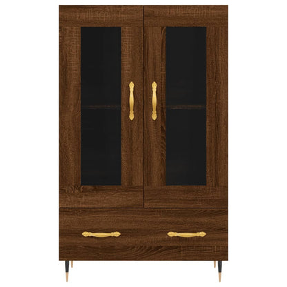 Highboard Braun Eichen-Optik 69,5x31x115 cm Holzwerkstoff