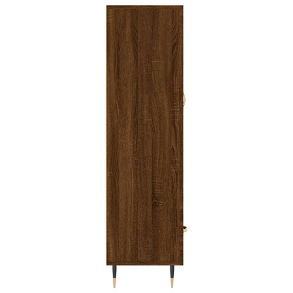 Highboard Braun Eichen-Optik 69,5x31x115 cm Holzwerkstoff