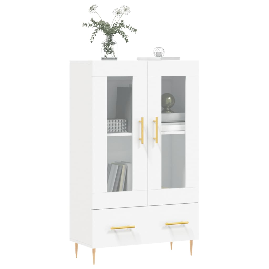 Highboard Weiß 69,5x31x115 cm Holzwerkstoff