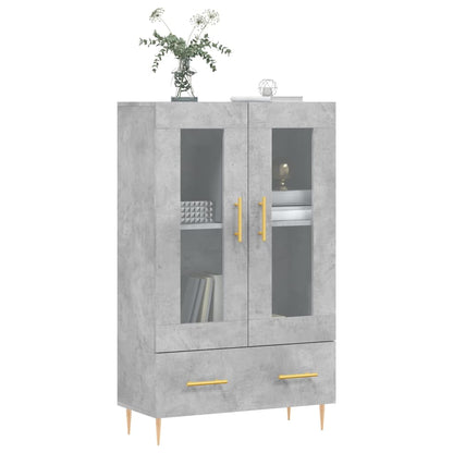 Highboard Betongrau 69,5x31x115 cm Holzwerkstoff