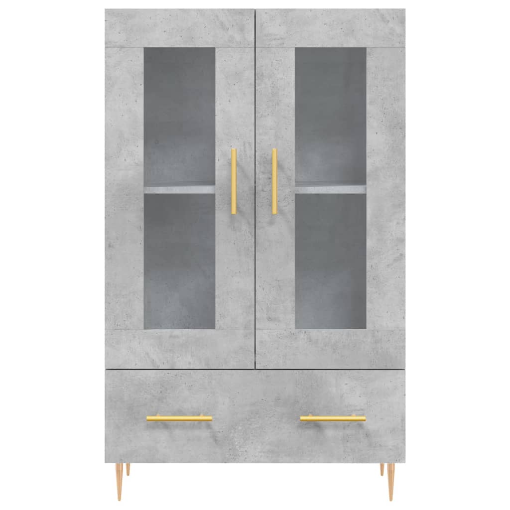 Highboard Betongrau 69,5x31x115 cm Holzwerkstoff