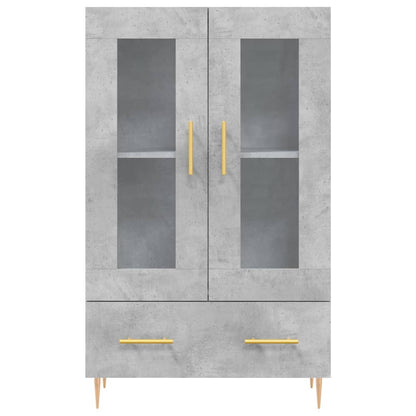 Highboard Betongrau 69,5x31x115 cm Holzwerkstoff