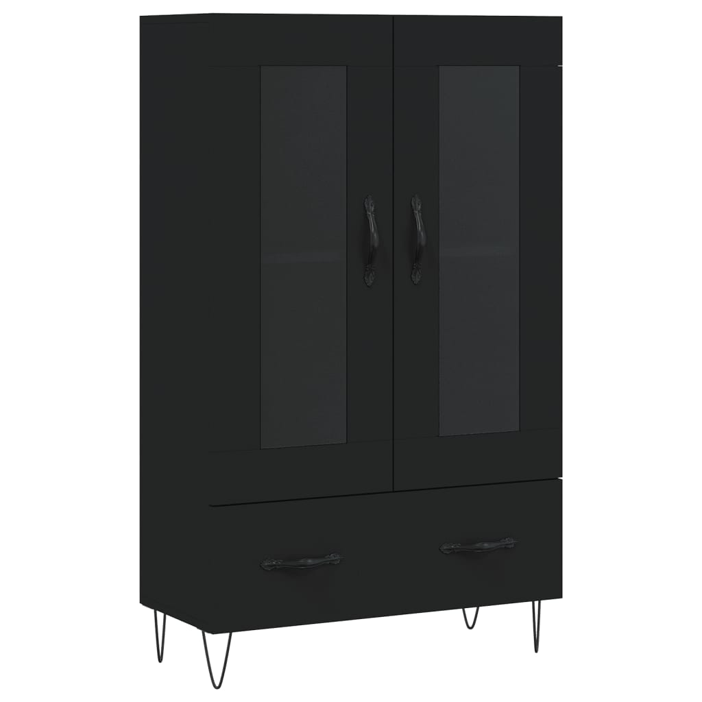 Highboard Schwarz 69,5x31x115 cm Holzwerkstoff