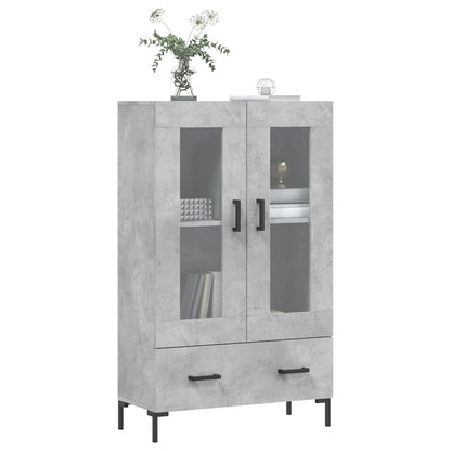 Highboard Betongrau 69,5x31x115 cm Holzwerkstoff