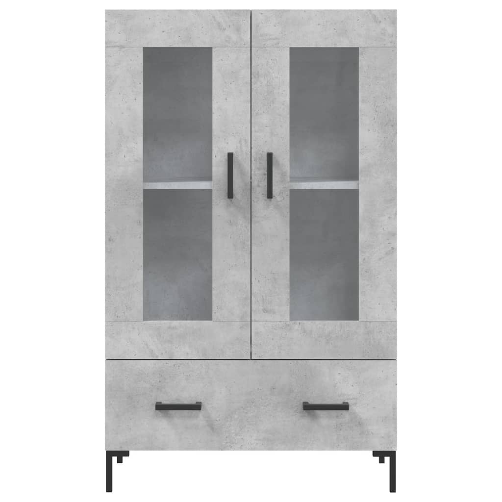 Highboard Betongrau 69,5x31x115 cm Holzwerkstoff