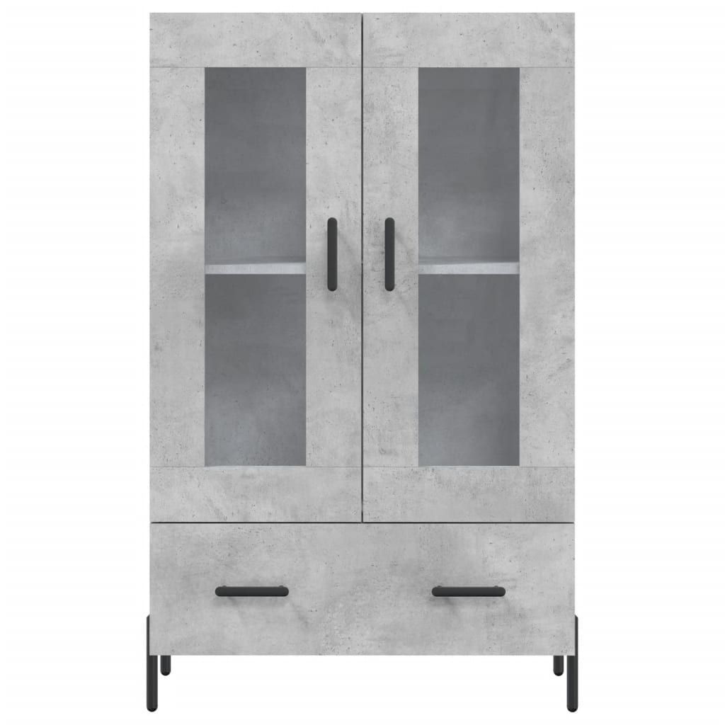 Highboard Betongrau 69,5x31x115 cm Holzwerkstoff