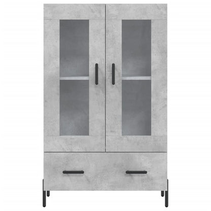 Highboard Betongrau 69,5x31x115 cm Holzwerkstoff