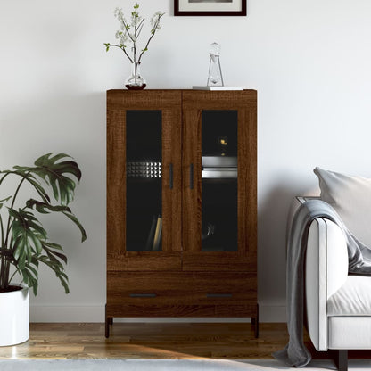 Highboard Braun Eichen-Optik 69,5x31x115 cm Holzwerkstoff