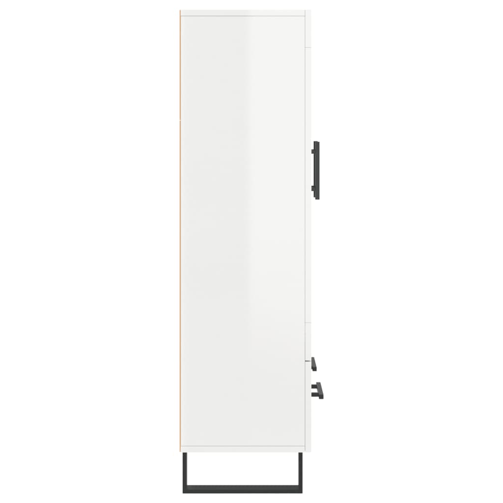Highboard Hochglanz-Weiß 69,5x31x115 cm Holzwerkstoff