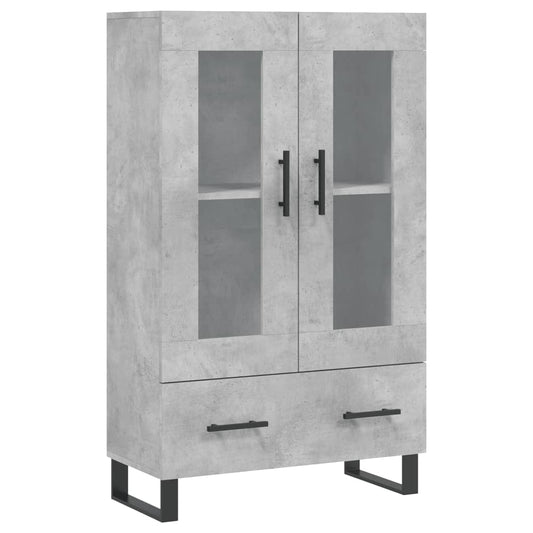 Highboard Betongrau 69,5x31x115 cm Holzwerkstoff