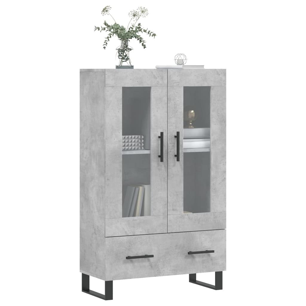 Highboard Betongrau 69,5x31x115 cm Holzwerkstoff