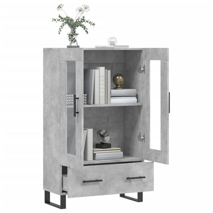 Highboard Betongrau 69,5x31x115 cm Holzwerkstoff