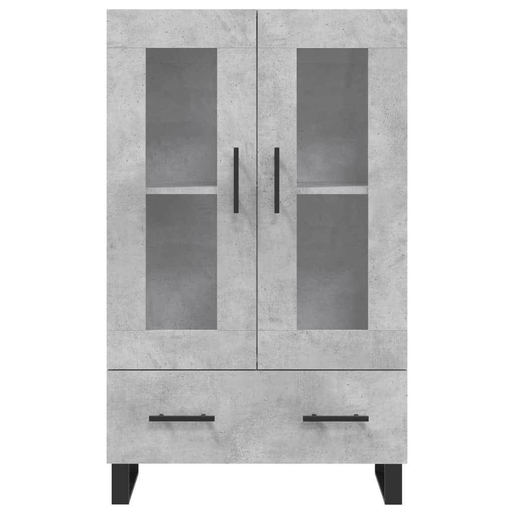 Highboard Betongrau 69,5x31x115 cm Holzwerkstoff