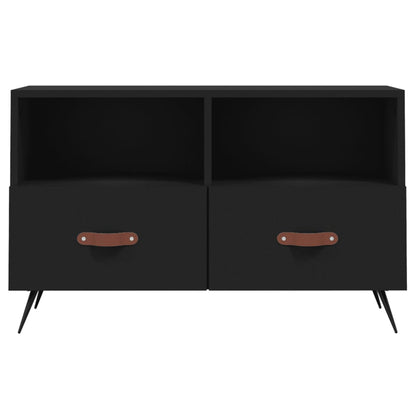 TV-Schrank Schwarz 80x36x50 cm Holzwerkstoff
