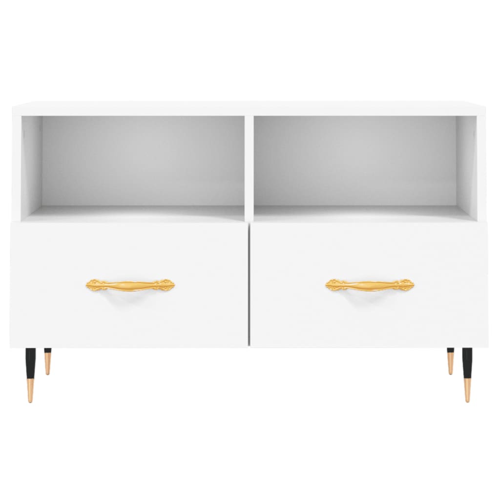TV-Schrank Weiß 80x36x50 cm Holzwerkstoff