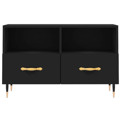 TV-Schrank Schwarz 80x36x50 cm Holzwerkstoff